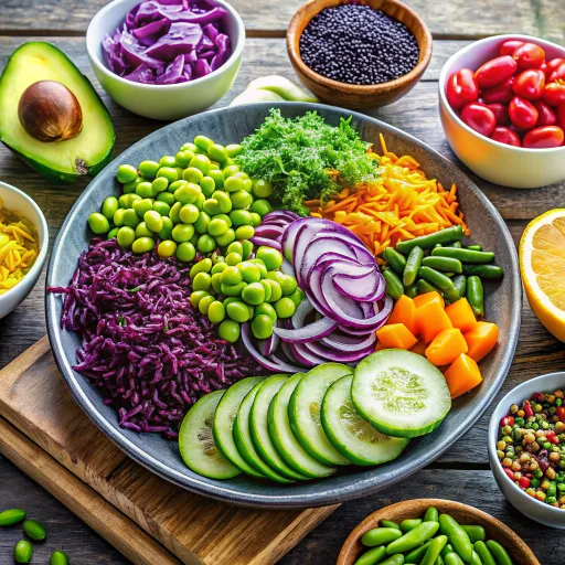 ข้าวไรซ์เบอร์รี่คลุกอะโวคาโดและถั่วแระญี่ปุ่น